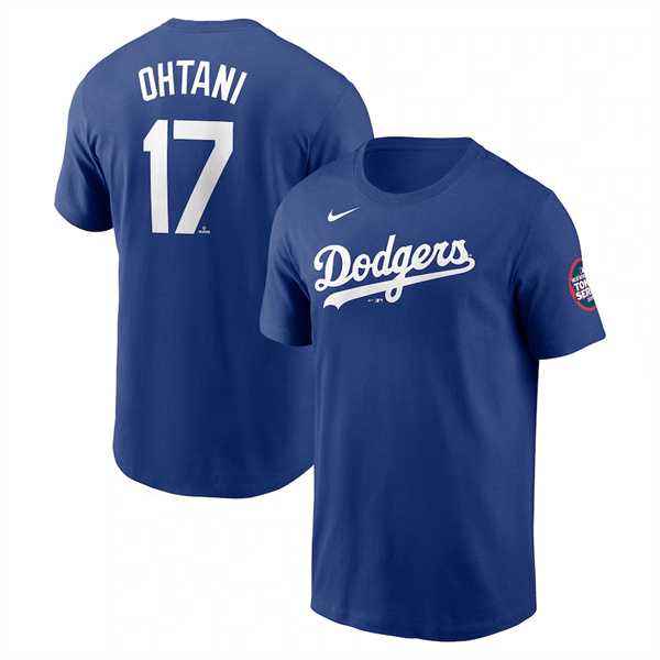 Men's Los Angeles Dodgers #17 Shohei Ohtani Royal 2025 Gold Collection Name & Number T-Shirt,We sell and wholesale Men's Los Angeles Dodgers #17 Shohei Ohtani Royal 2025 Gold Collection Name & Number T-Shirt on line form chian!